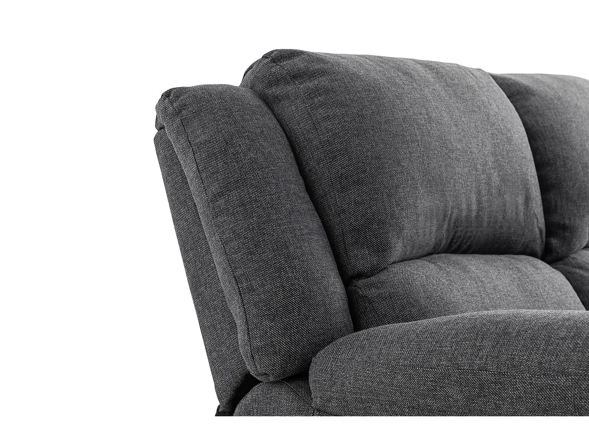 Canapé de Relaxation électrique 3 places en Tissu Léo - L193 x 93 x 96cm - Loungitude