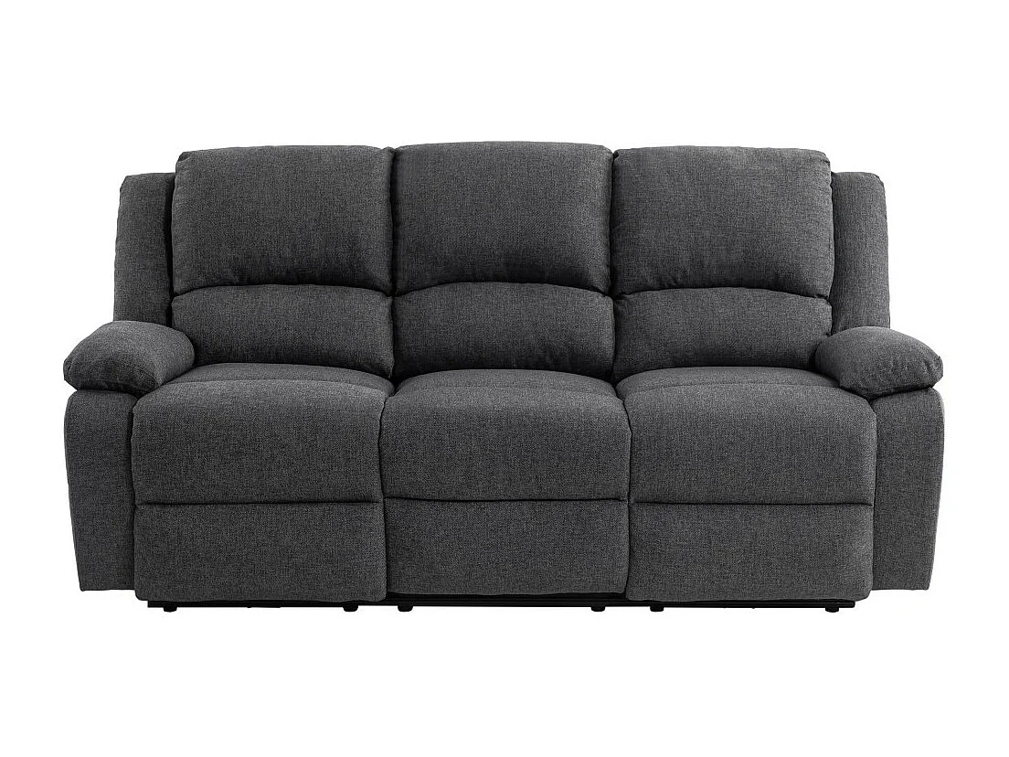 Canapé de Relaxation électrique 3 places en Tissu Léo - L193 x 93 x 96cm - Loungitude