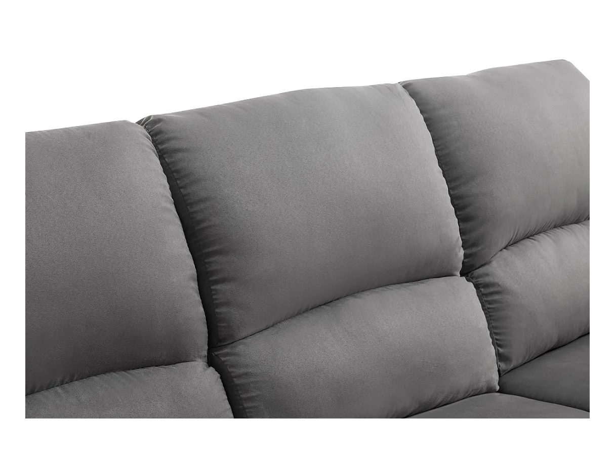 Canapé de Relaxation électrique 3 places Microfibre et Simili Léo - Blanc et gris - L193 x 93 x 96cm - Loungitude