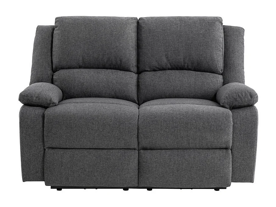 Canapé de Relaxation électrique 2 places en Tissu Léo - L143 x 93 x 96cm - Loungitude