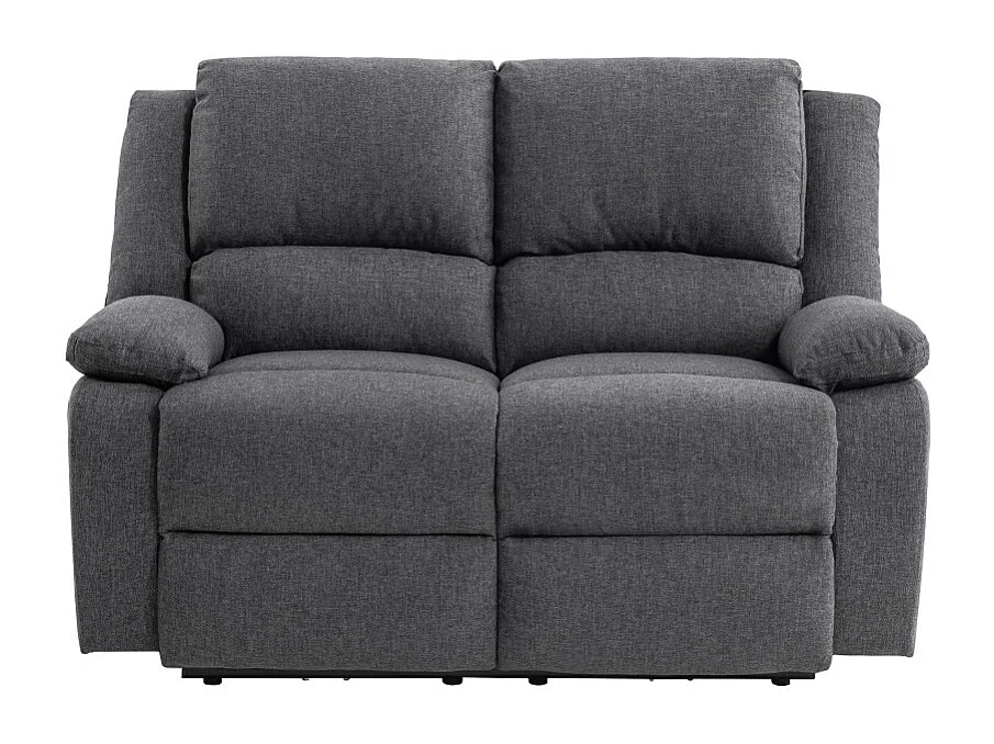 Canapé de Relaxation électrique 2 places en Tissu Léo - L143 x 93 x 96cm - Loungitude
