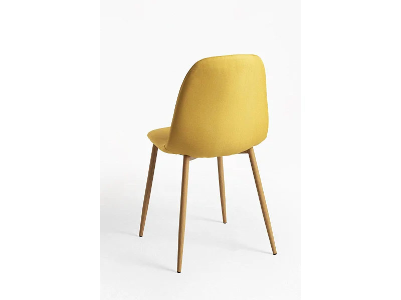 Packs Sillas Comedor - Pack 4 Sillas Teok Tela - Amarillo