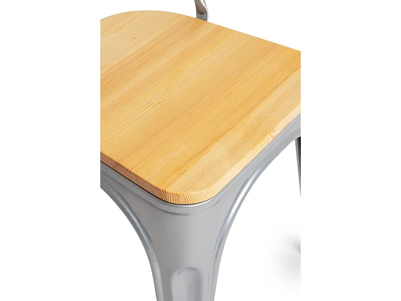 Packs Sillas Comedor - Pack 6 Sillas Torix Madera Natural - Gris metalizado