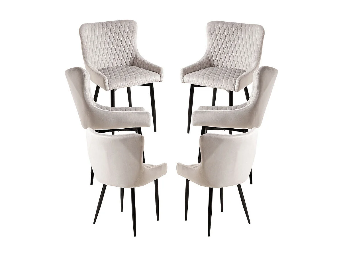 Packs Sillas Comedor - Pack 6 Sillas Sanda Terciopelo - Gris