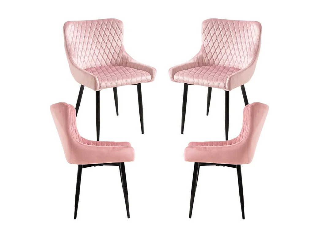 Packs Sillas Comedor - Pack 4 Sillas Sanda Terciopelo - Rosa