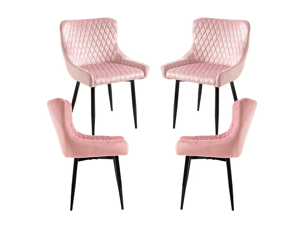 Packs Sillas Comedor - Pack 4 Sillas Sanda Terciopelo - Rosa