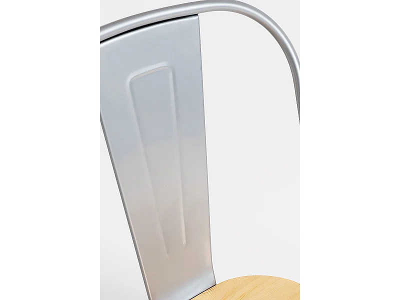 Packs Sillas Comedor - Pack 4 Sillas Torix Madera Natural - Gris metalizado