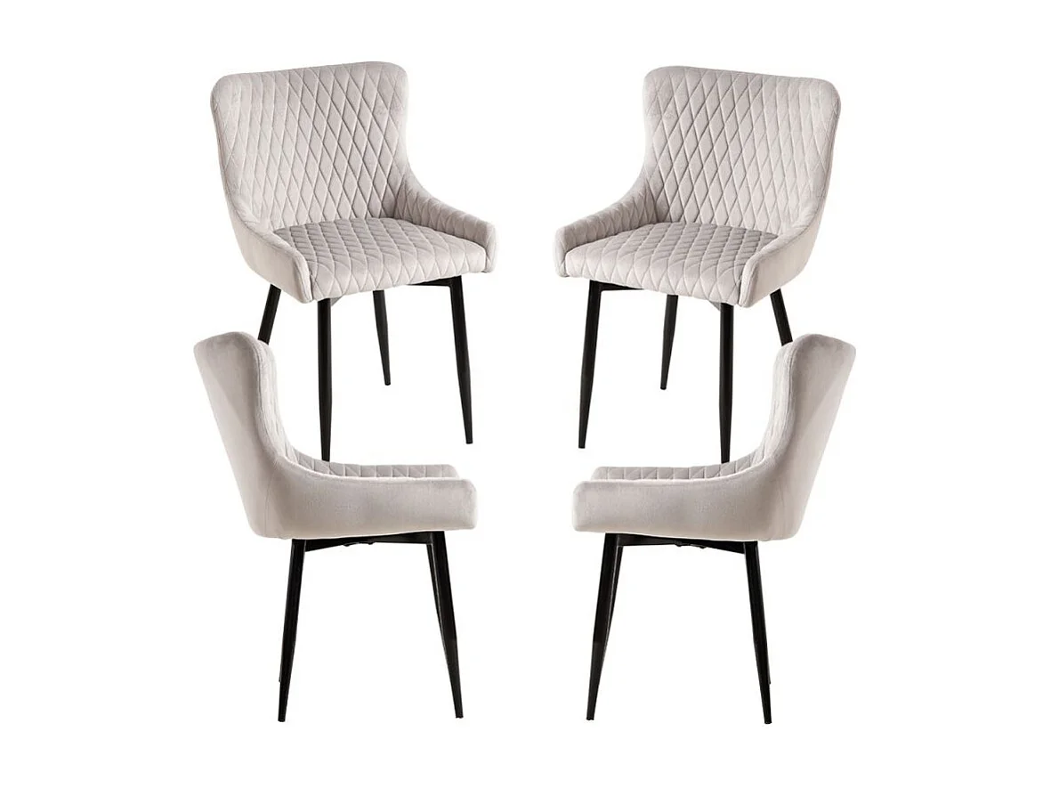 Packs Sillas Comedor - Pack 4 Sillas Sanda Terciopelo - Gris