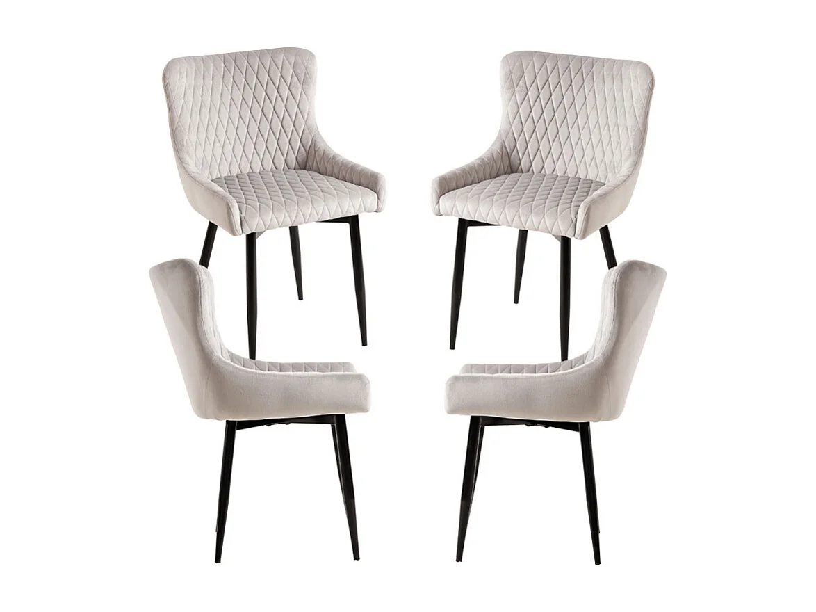 Packs Sillas Comedor - Pack 4 Sillas Sanda Terciopelo - Gris