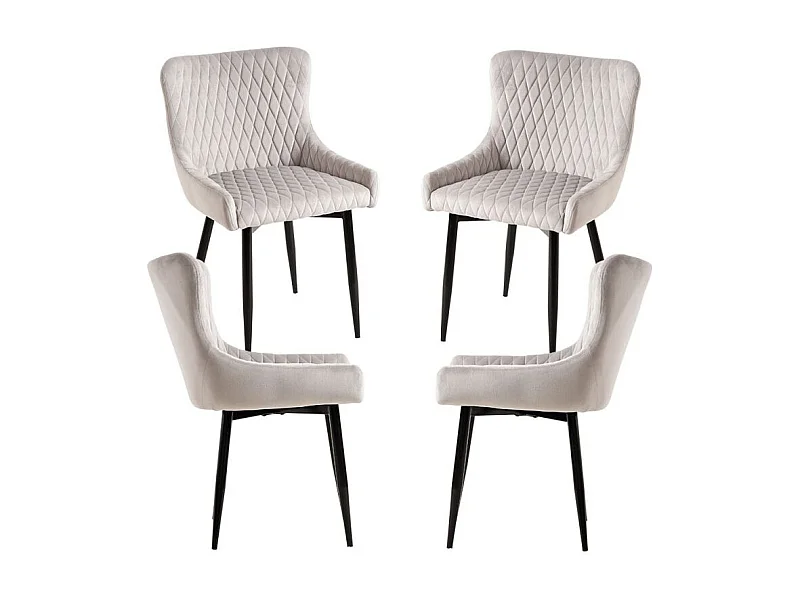 Packs Sillas Comedor - Pack 4 Sillas Sanda Terciopelo - Gris