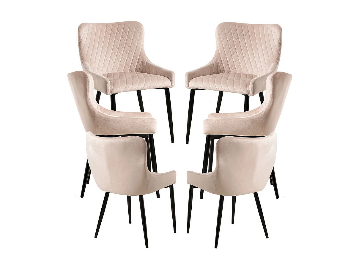 Packs Sillas Comedor - Pack 6 Sillas Sanda Terciopelo - Beige