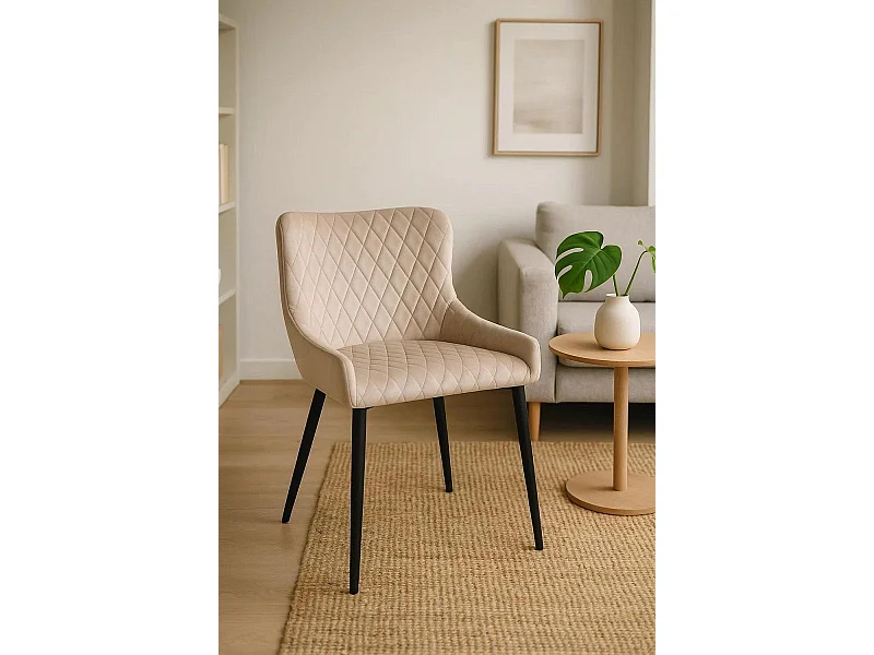 Sillas Comedor - Silla Sanda Terciopelo - Beige