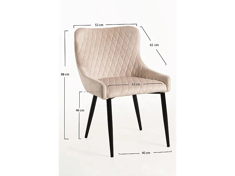 Sillas Comedor - Silla Sanda Terciopelo - Beige