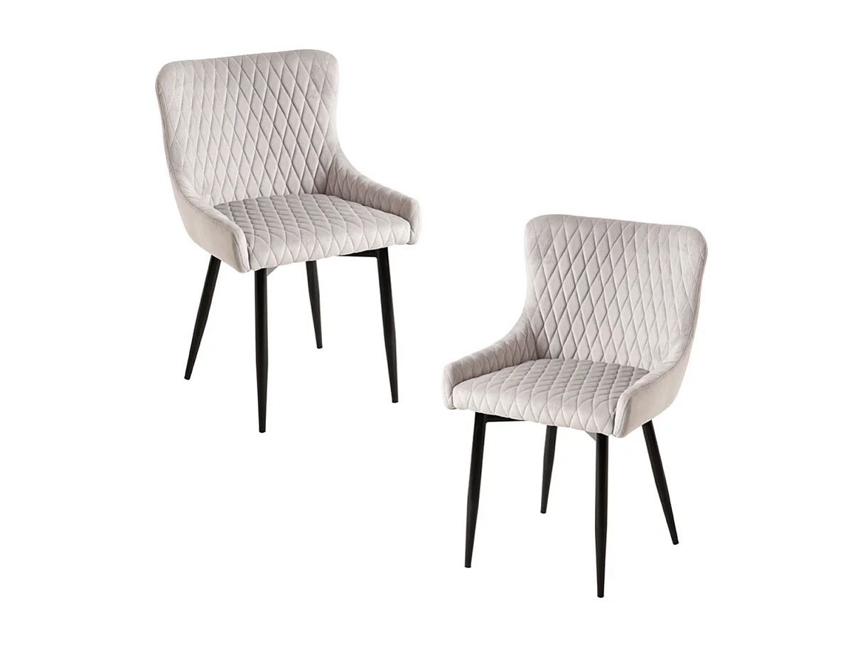 Packs Sillas Comedor - Pack 2 Sillas Sanda Terciopelo - Gris