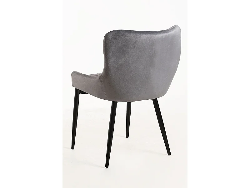 Packs Sillas Comedor - Pack 4 Sillas Sanda Terciopelo - Gris oscuro