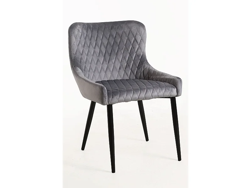 Sillas Comedor - Silla Sanda Terciopelo - Gris oscuro