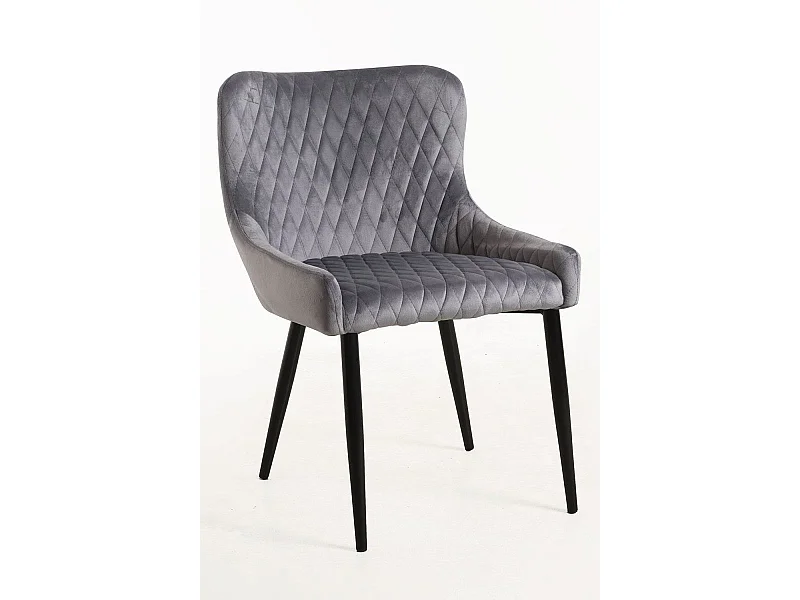 Sillas Comedor - Silla Sanda Terciopelo - Gris oscuro