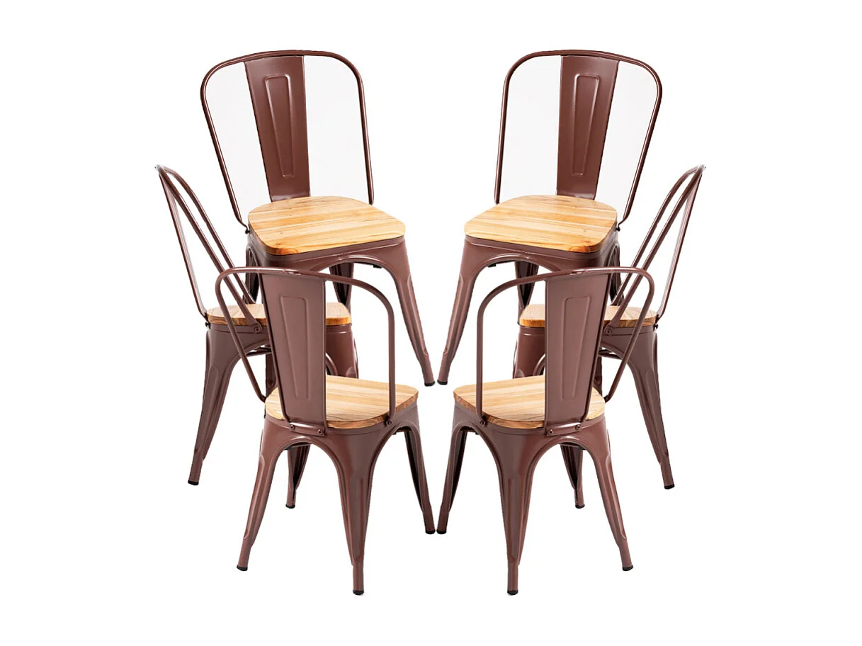 Packs Sillas Comedor - Pack 6 Sillas Torix Madera Natural - Marrón