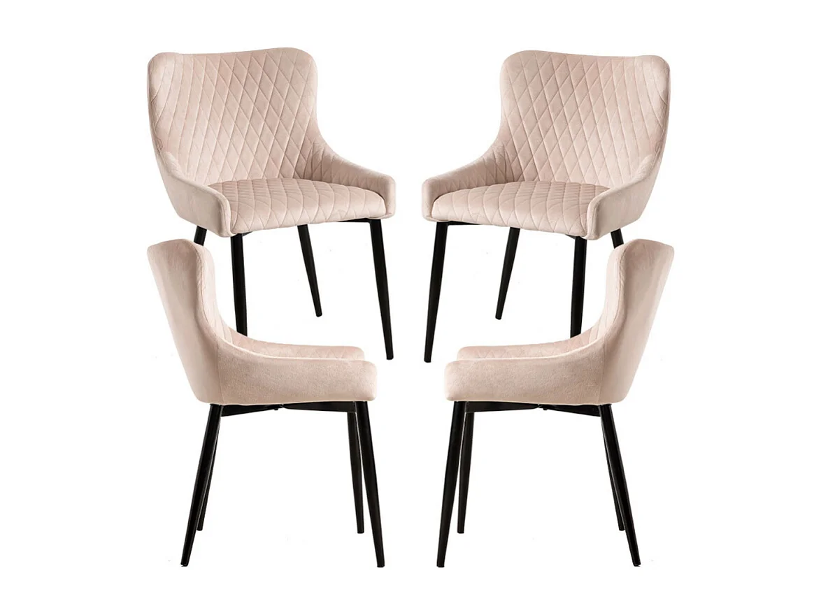 Packs Sillas Comedor - Pack 4 Sillas Sanda Terciopelo - Beige