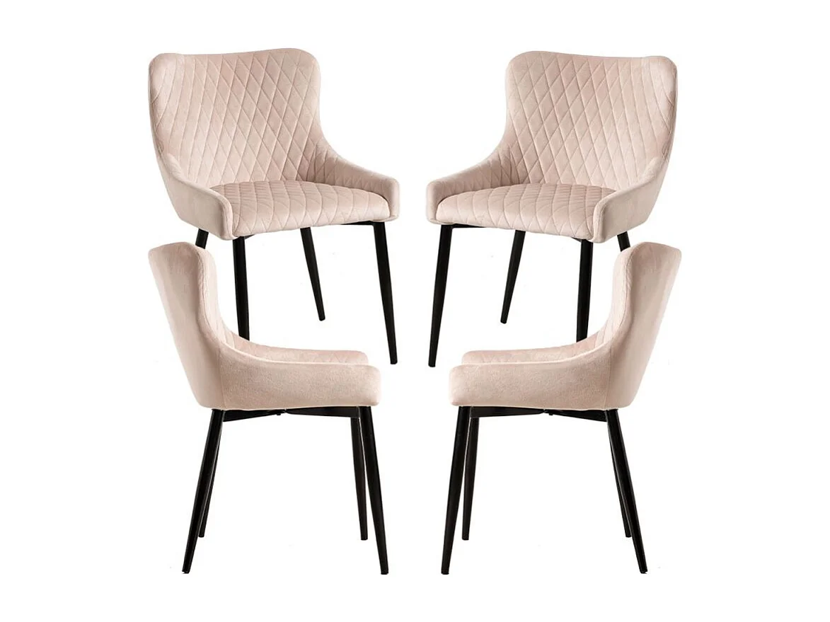 Packs Sillas Comedor - Pack 4 Sillas Sanda Terciopelo - Beige