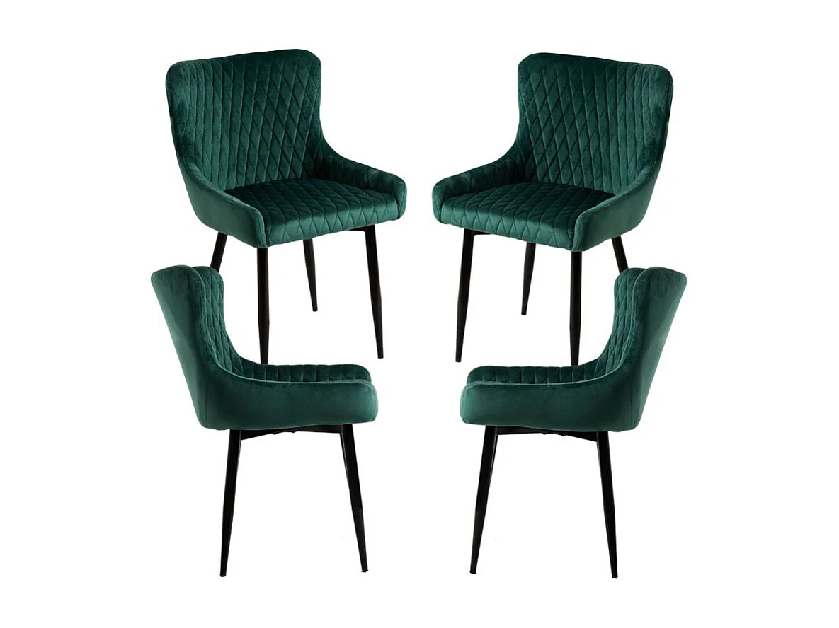 Packs Sillas Comedor - Pack 4 Sillas Sanda Terciopelo - Verde