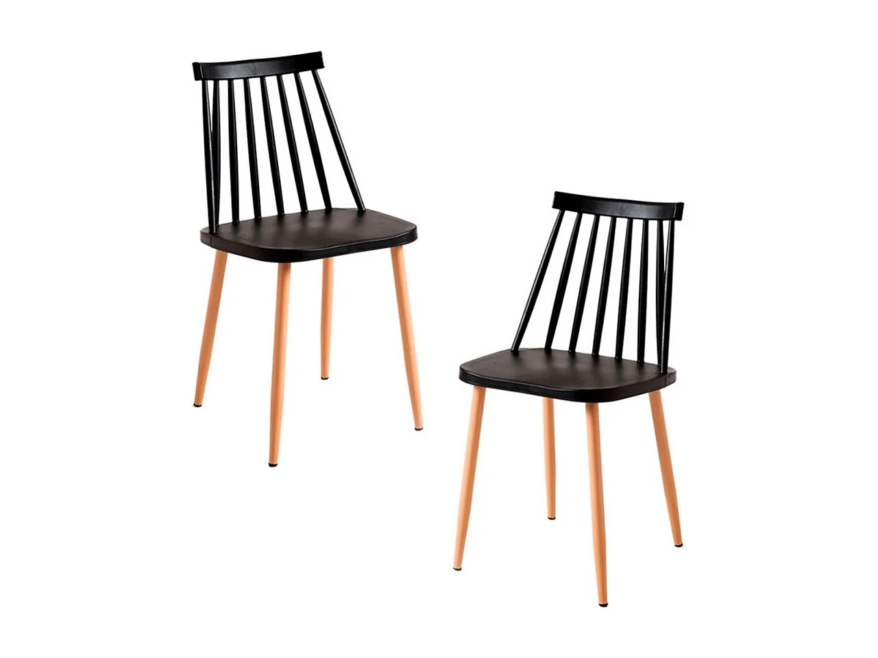 Packs Sillas Comedor - Pack 2 Sillas Bik - Negro