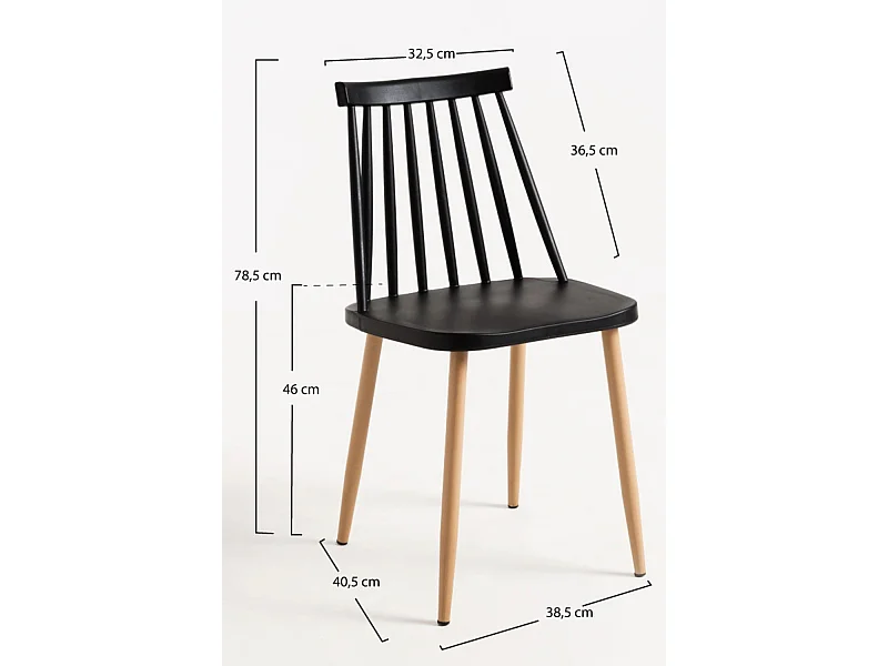 Packs Sillas Comedor - Pack 2 Sillas Bik - Negro