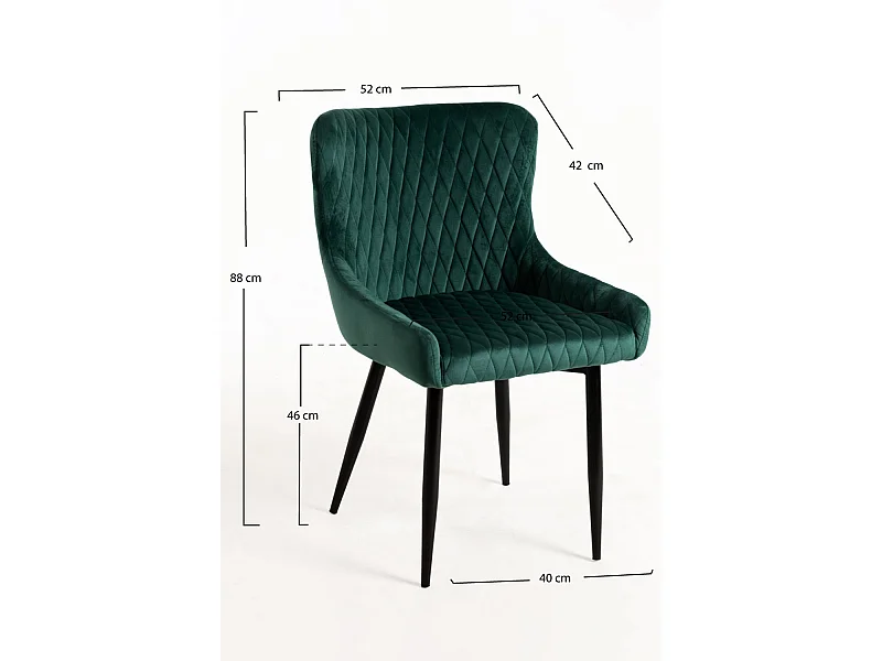 Packs Sillas Comedor - Pack 2 Sillas Sanda Terciopelo - Verde