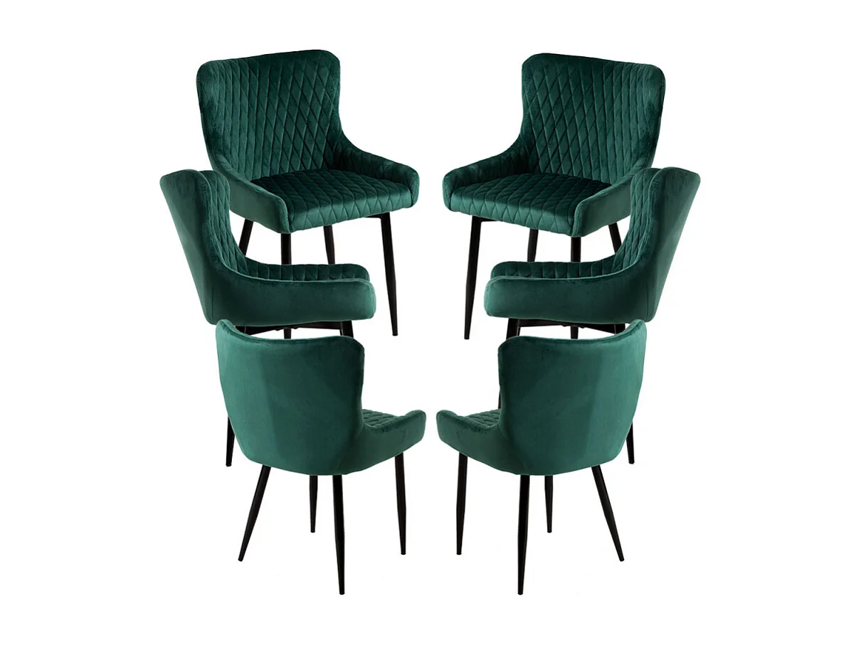 Packs Sillas Comedor - Pack 6 Sillas Sanda Terciopelo - Verde