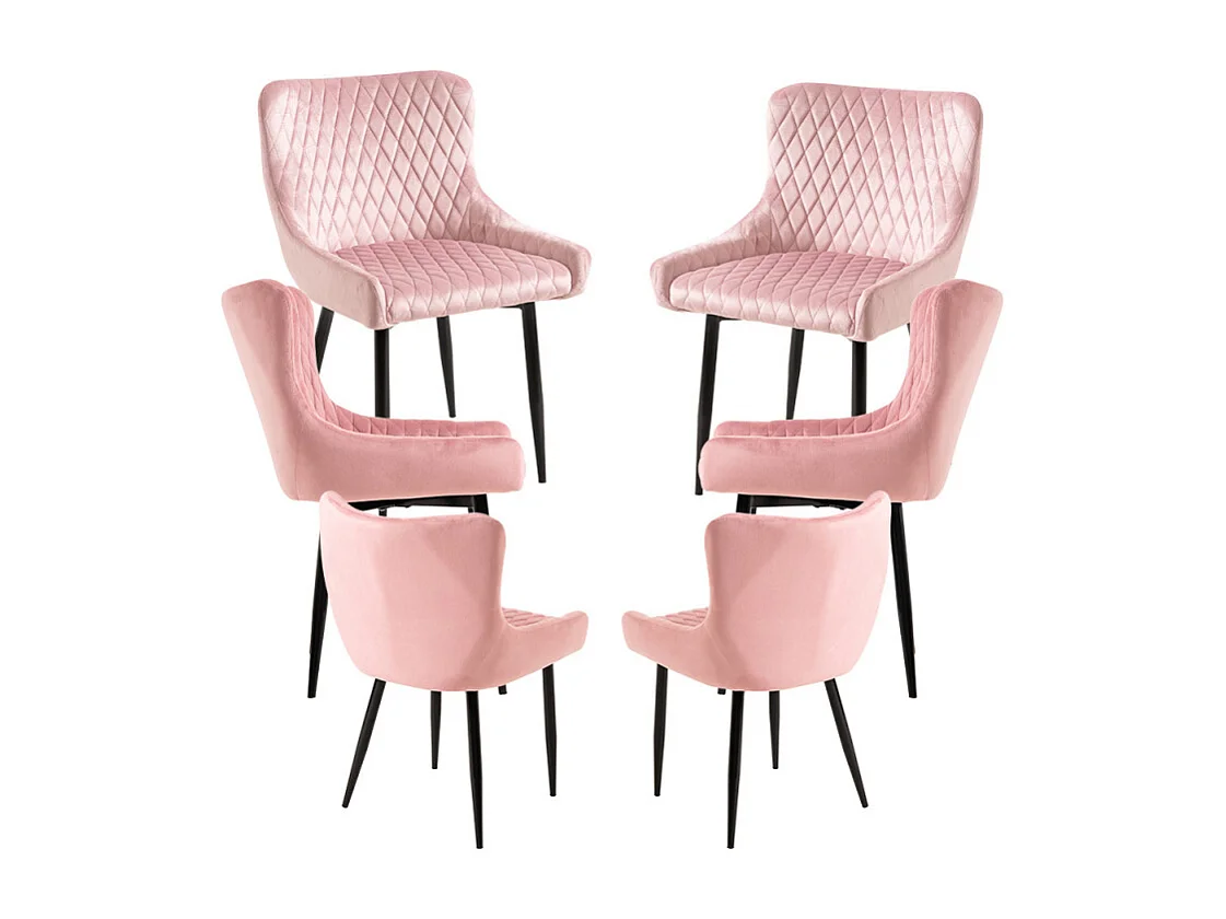 Packs Sillas Comedor - Pack 6 Sillas Sanda Terciopelo - Rosa