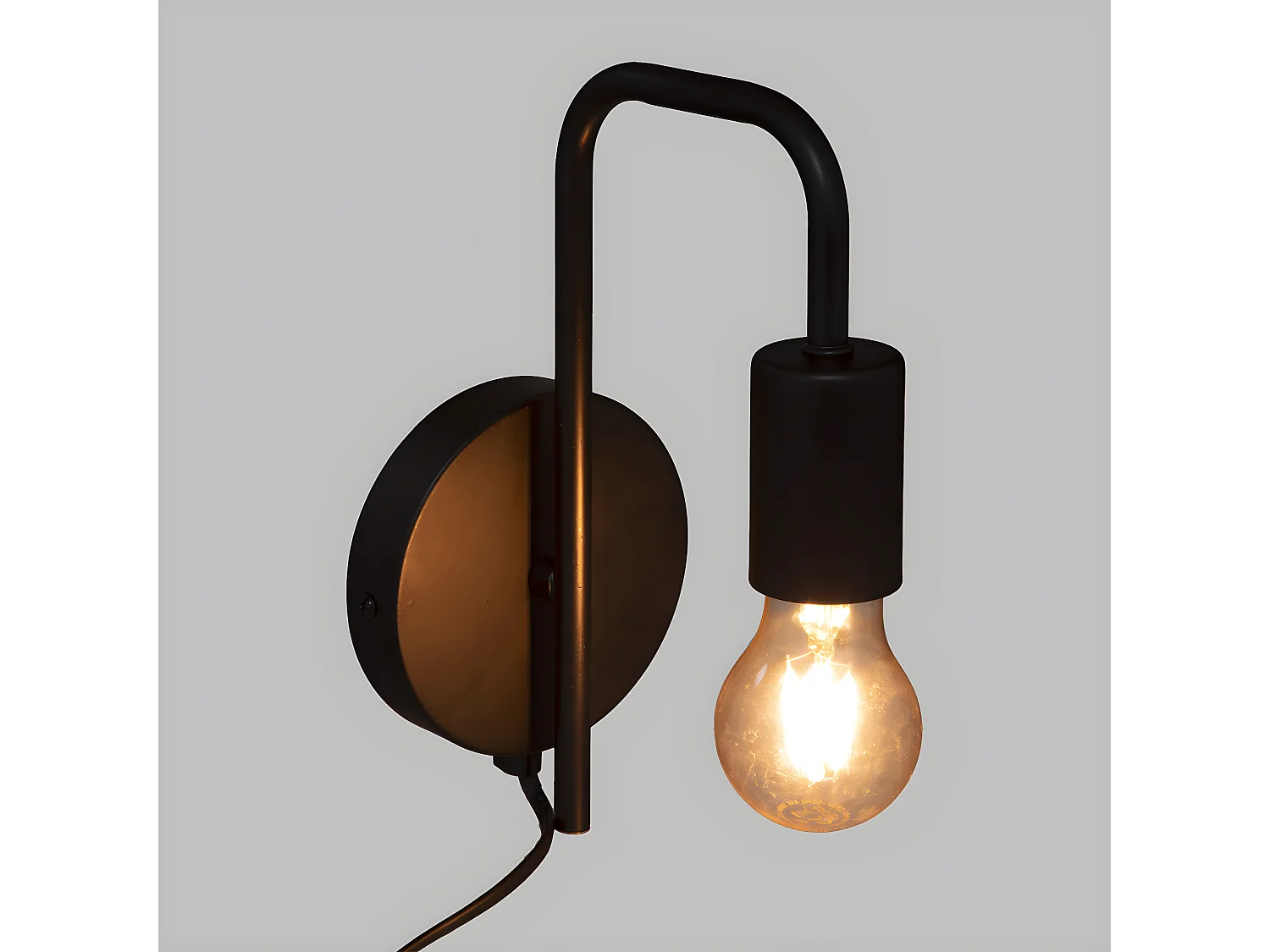 Lot de 2 Appliques murales  en métal Noir H 25 cm