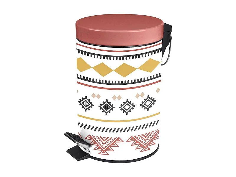 Poubelle à Pédale Imprimée "Esteban" 3L Terracotta