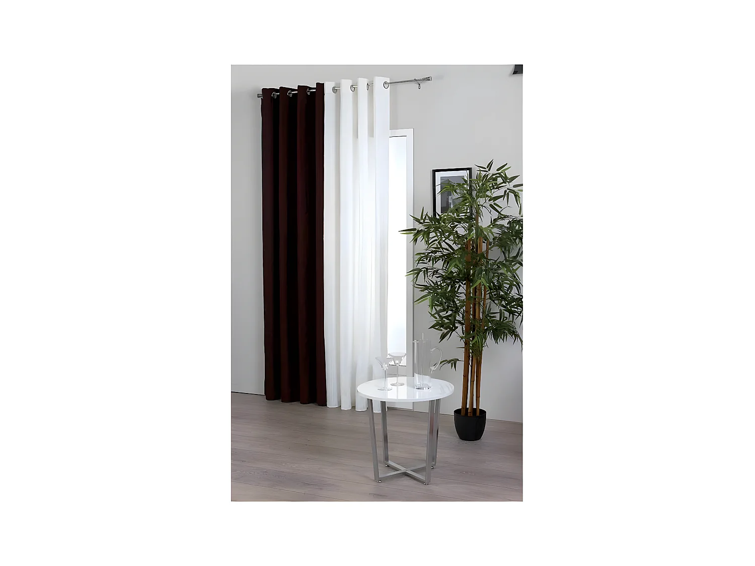 Rideau "Satin" 140x260cm Choco