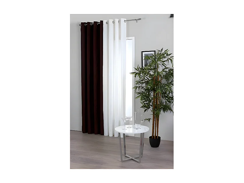 Rideau "Satin" 140x260cm Choco