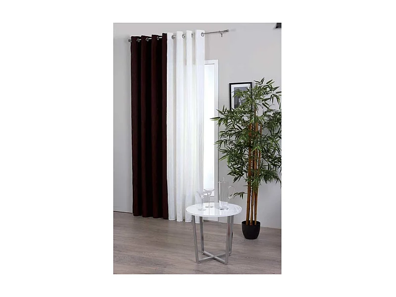Rideau "Satin" 140x260cm Choco