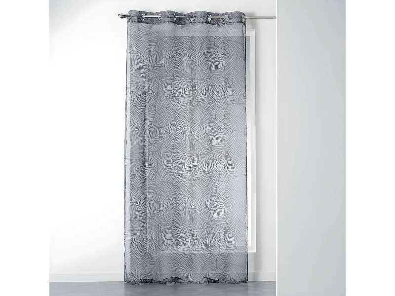 Rideau Voilage à Œillets "Galip" 140x240cm Anthracite