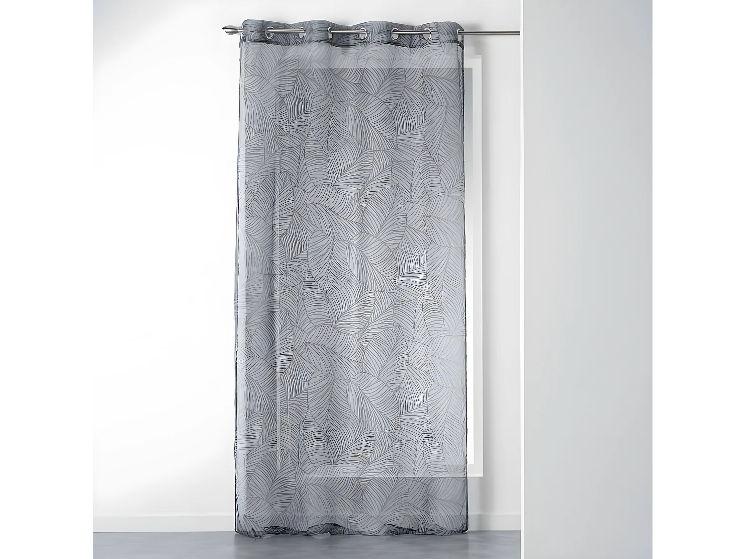 Rideau Voilage à Œillets "Galip" 140x240cm Anthracite