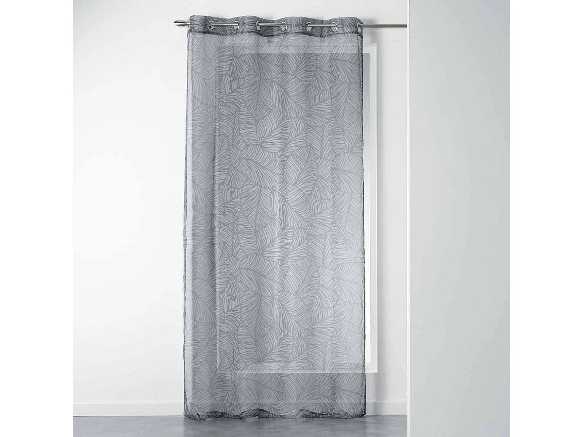 Rideau Voilage à Œillets "Galip" 140x240cm Anthracite