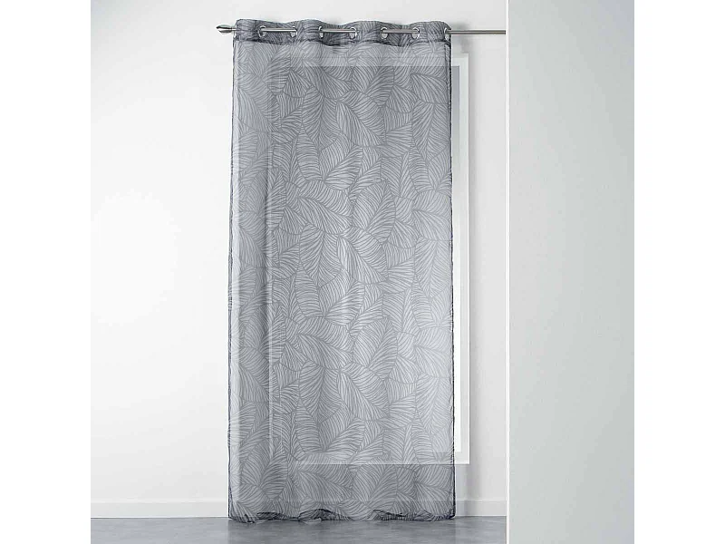 Rideau Voilage à Œillets "Galip" 140x240cm Anthracite