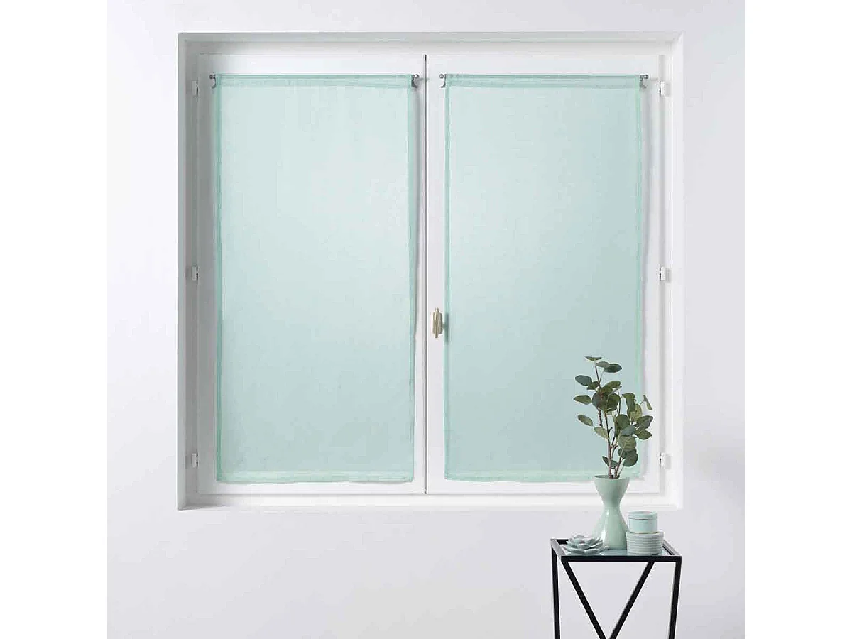 Paire de Voilages "Sandra" 60x160cm Menthe