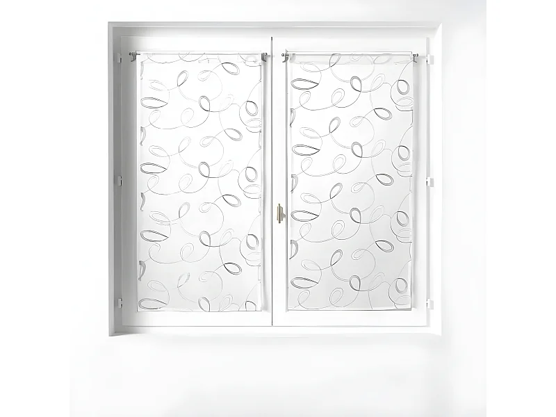 Paire de Voilages "Hoops" 60x160cm Gris