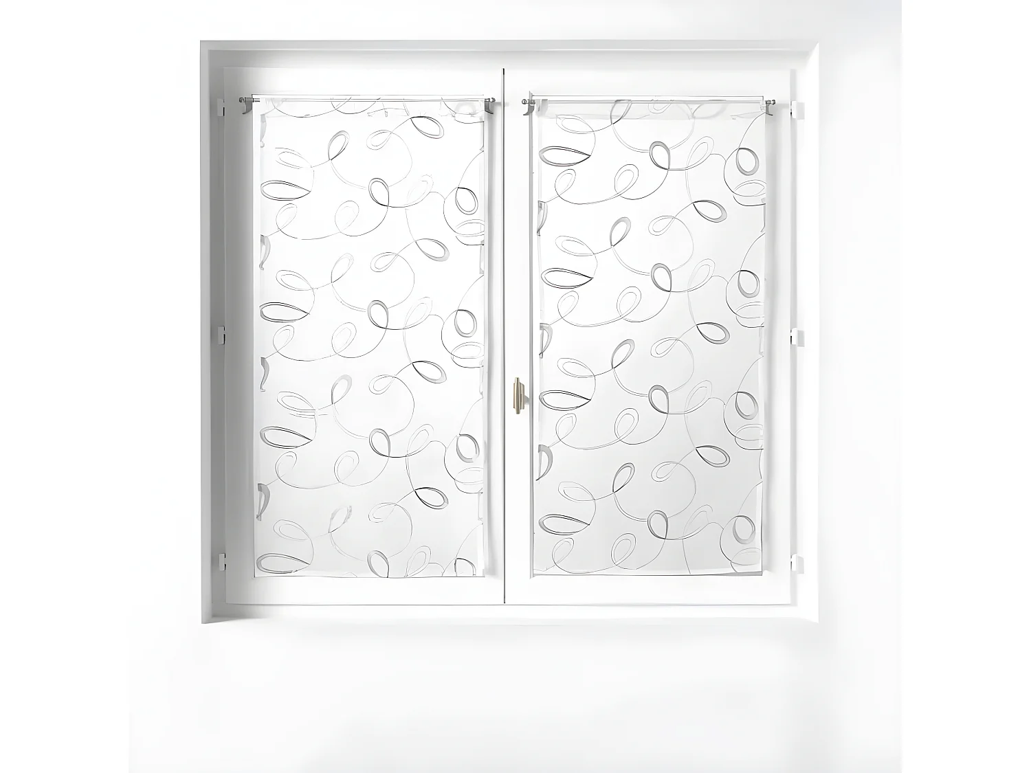 Paire de Voilages "Hoops" 60x160cm Gris