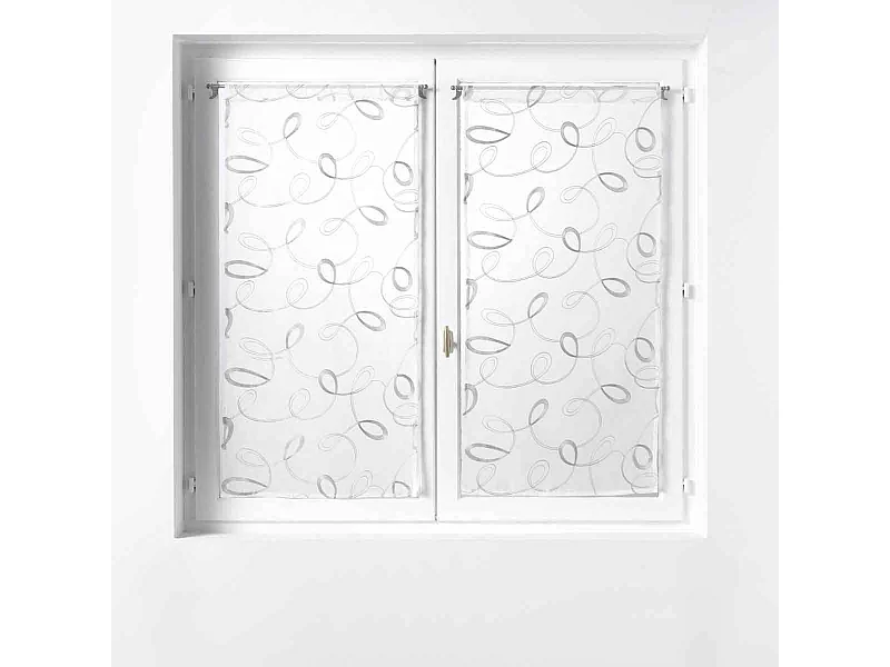 Paire de Voilages "Hoops" 60x160cm Gris