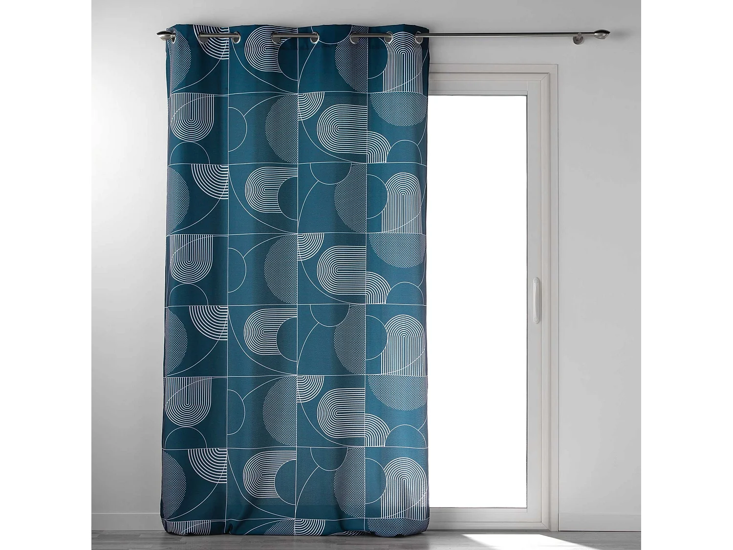 Rideau à Œillets "Esquisse" 140x260cm Bleu