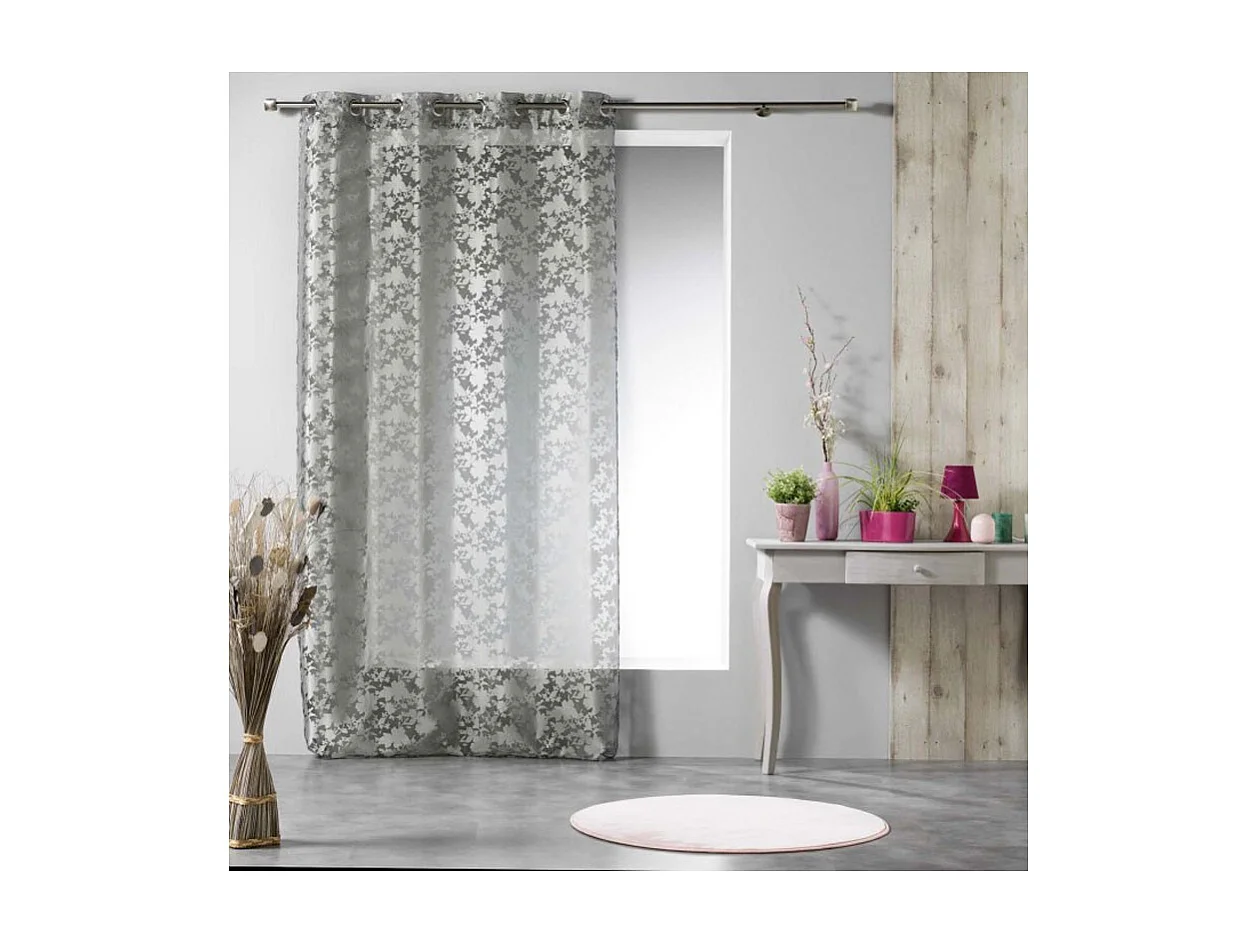Rideau Voilage "Sunflower" 140x240cm Gris