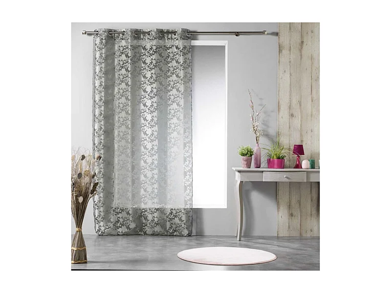 Rideau Voilage "Sunflower" 140x240cm Gris