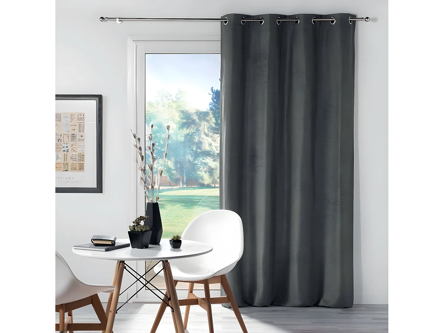 Rideau Occultant "Chinea" 135x280cm Anthracite