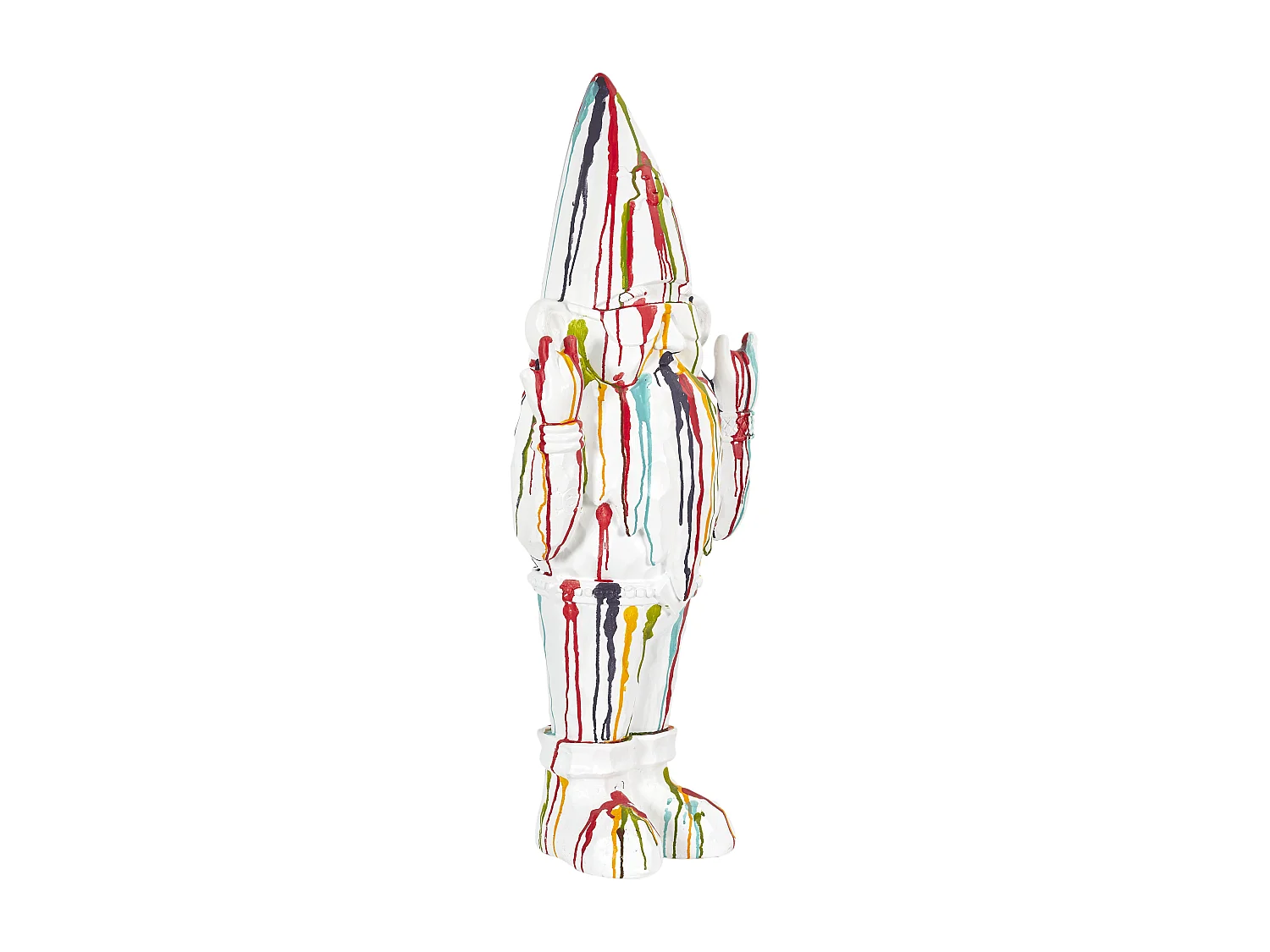 Sculpture Nano Rock Interieur Exterieur H100cm Blanc, Multicolore