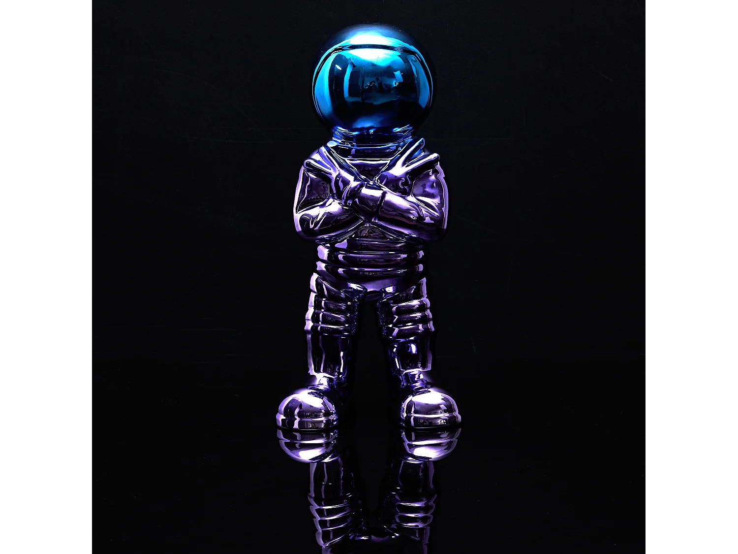 Astronaute Electroplate H33cm Multicolore
