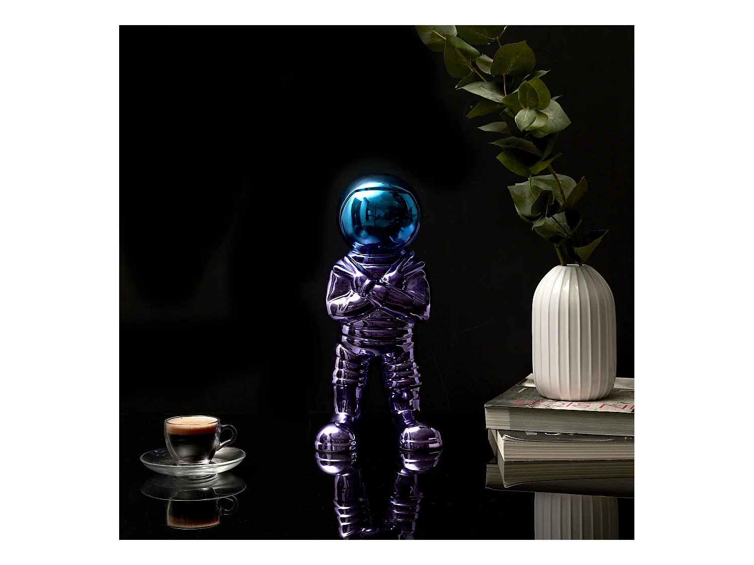 Astronaute Electroplate H33cm Multicolore